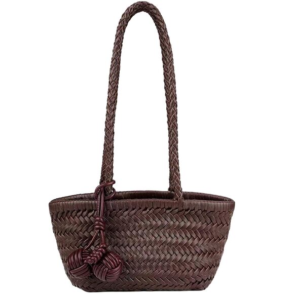 Handbags - 3422 Woven Shoulder Bag , Mini Hobo Purse, Cute Bucket Totes, Small